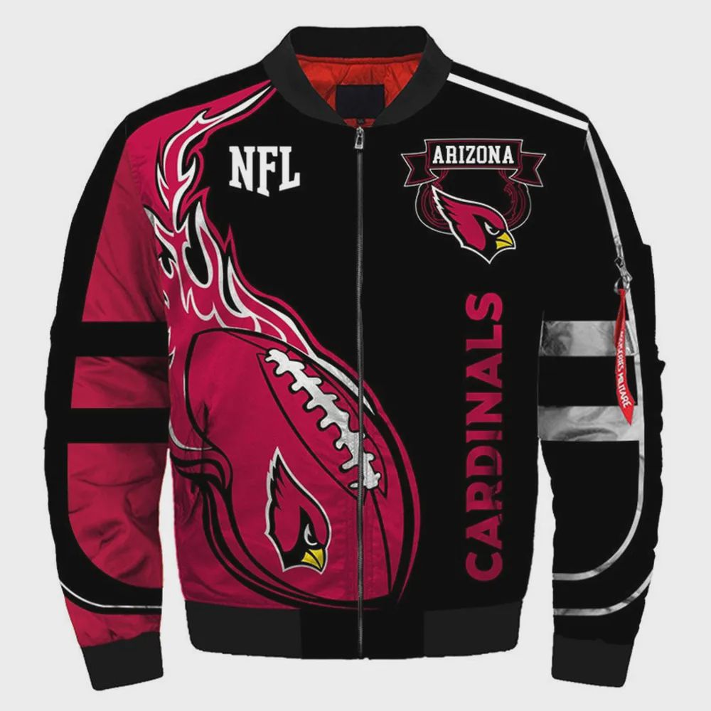 Sportswearmerch Arizona Cardinals NFL Personalized Bomber Jacket For Fan