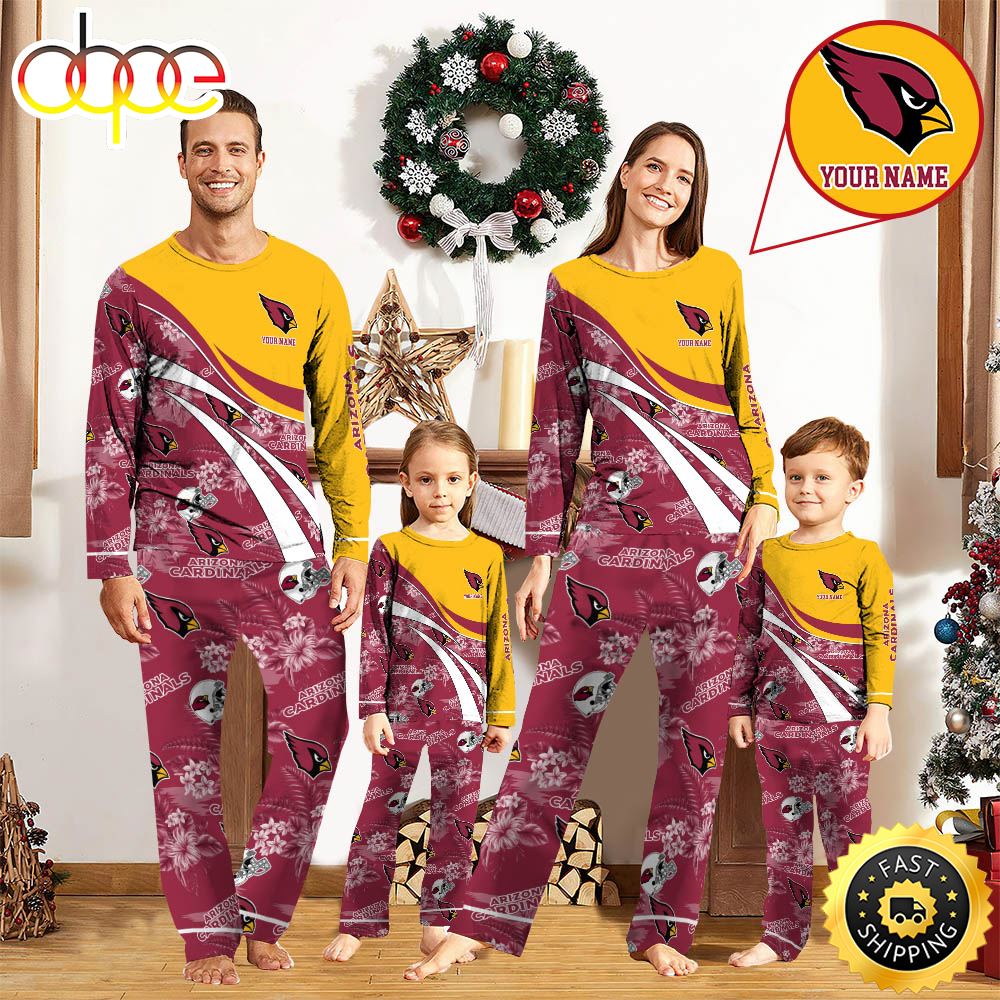 Sportswearmerch Arizona Cardinals NFL Personalized Pajamas Family For Fan