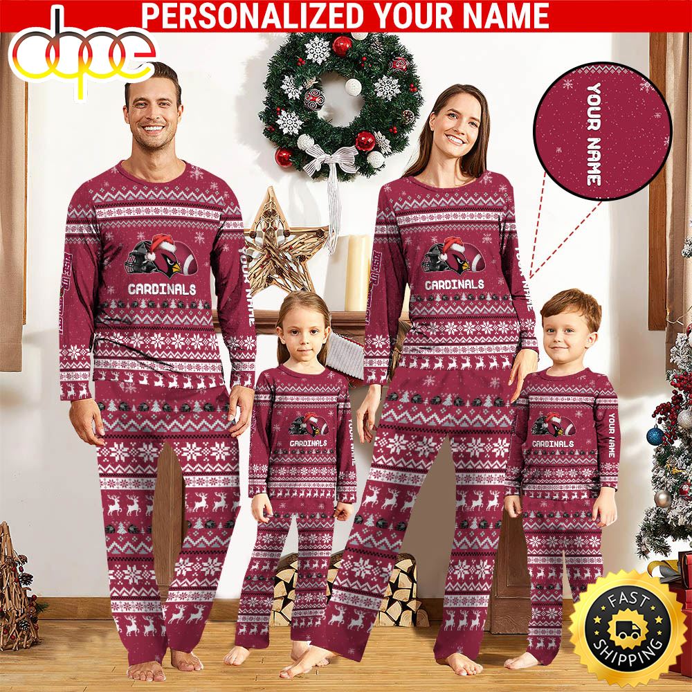Sportswearmerch Arizona Cardinals NFL Personalized Pajamas Family For Fan