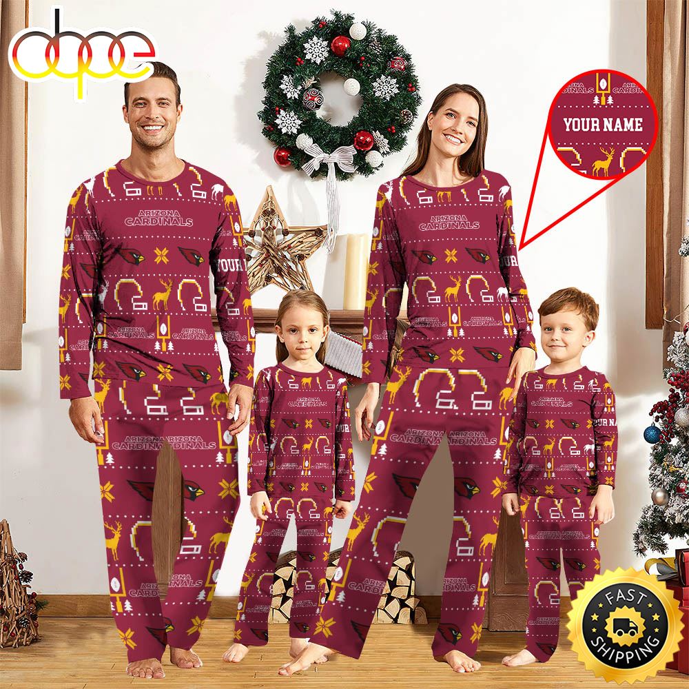 Sportswearmerch Arizona Cardinals NFL Personalized Pajamas Family For Fan