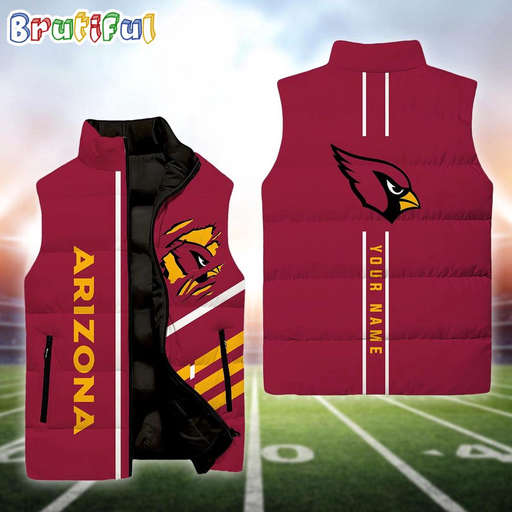 Sportswearmerch Arizona Cardinals NFL Personalized Sleeveless Down Puffer Jacket For Fan