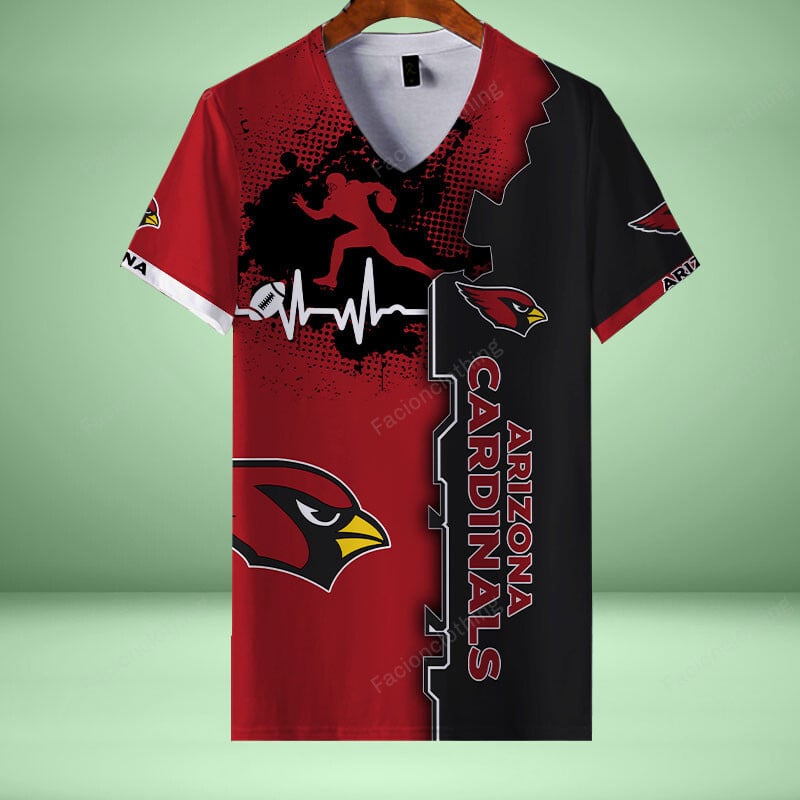 Sportswearmerch Arizona Cardinals NFL Personalized V-neck Women T-shirt For Fan