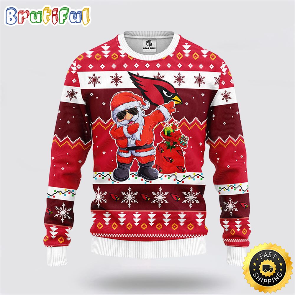 Sportswearmerch Arizona Cardinals NFL Santa Claus Ugly Christmas Sweater For Fan