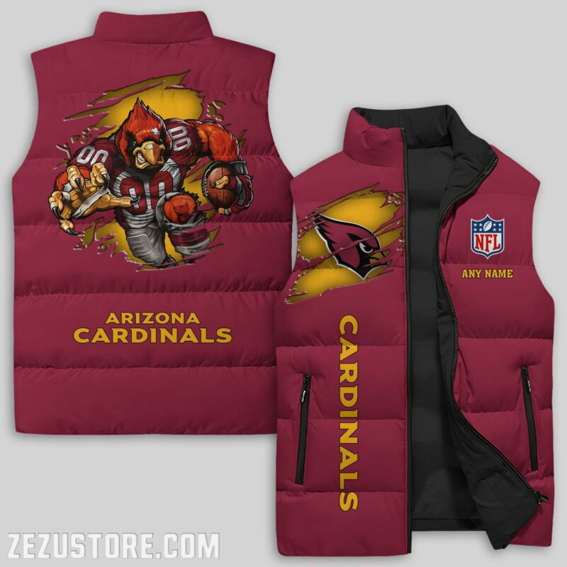 Sportswearmerch Arizona Cardinals NFL Sleeveless Puffer Jacket For Fans
