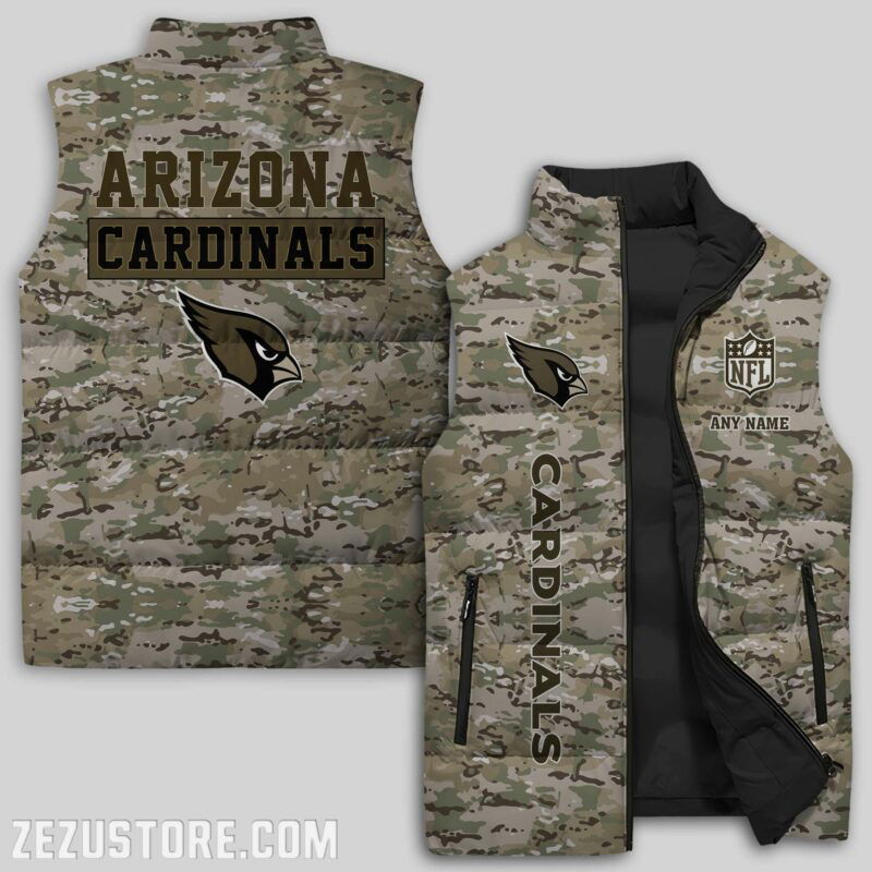 Sportswearmerch Arizona Cardinals NFL Sleeveless Puffer Jacket For Fans