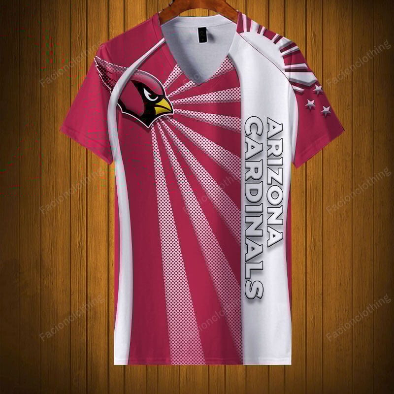 Sportswearmerch Arizona Cardinals NFL V-neck Women T-shirt Personalized For Fan