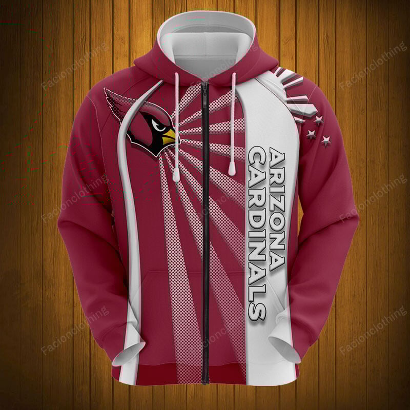 Sportswearmerch Arizona Cardinals NFL Zip Hoodie Personalized For Fan