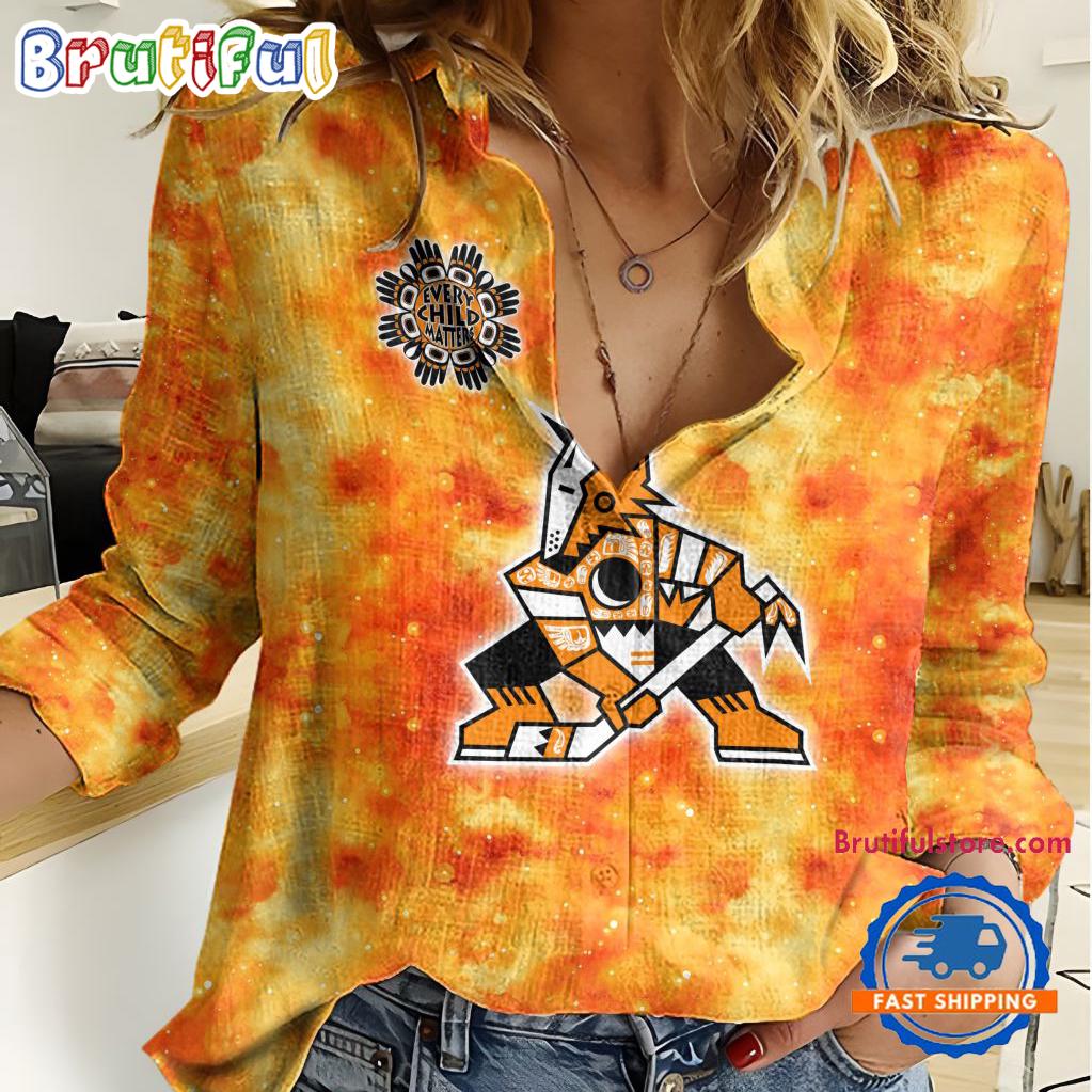 Sportswearmerch Arizona Coyotes NHL Hockey Women's Casual Shirt For Fan