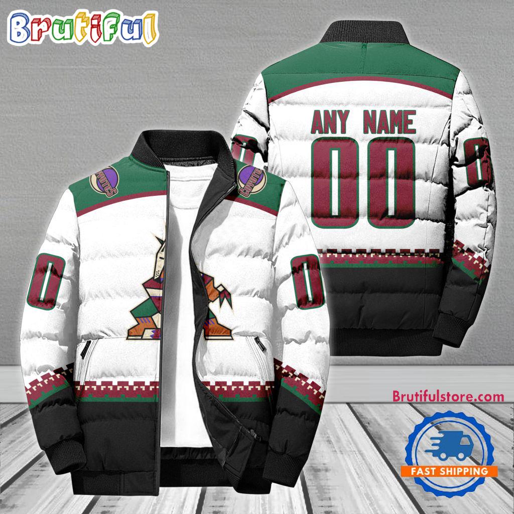 Sportswearmerch Arizona Coyotes NHL Personalized Puffer Jacket For Fan