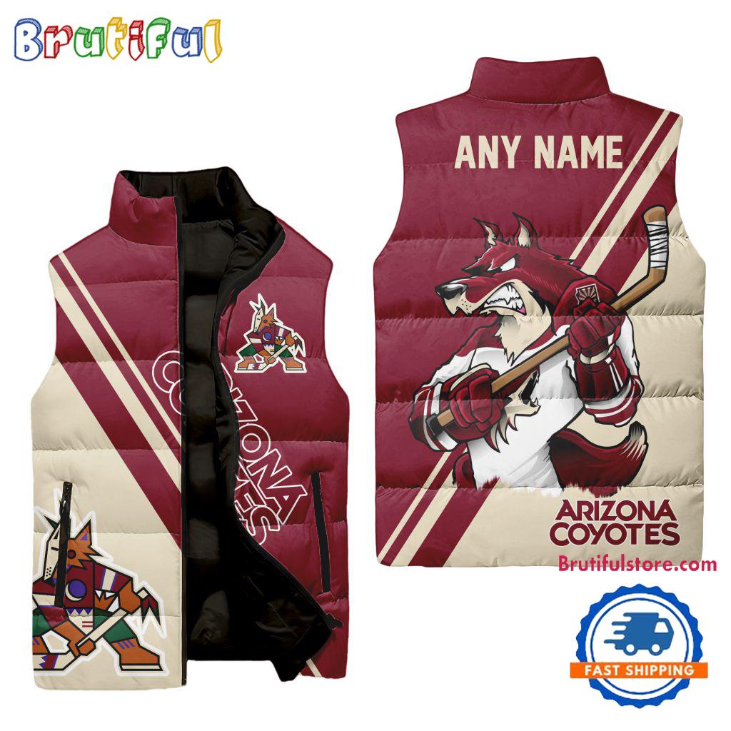 Sportswearmerch Arizona Coyotes NHL Sleeveless Puffer Jacket For Fan
