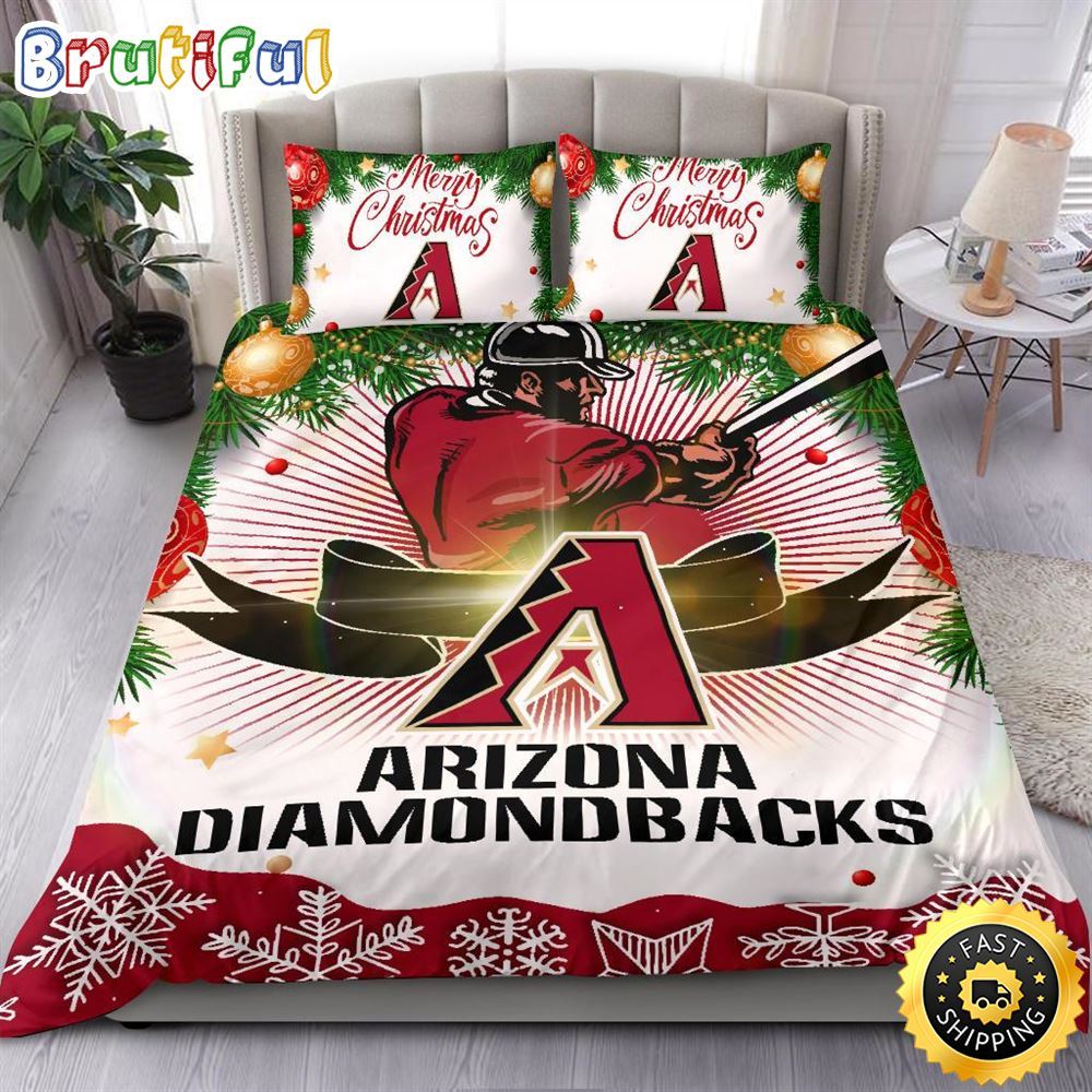 Sportswearmerch Arizona Diamondbacks MLB Christmas Bedding Sets Merry For Fan
