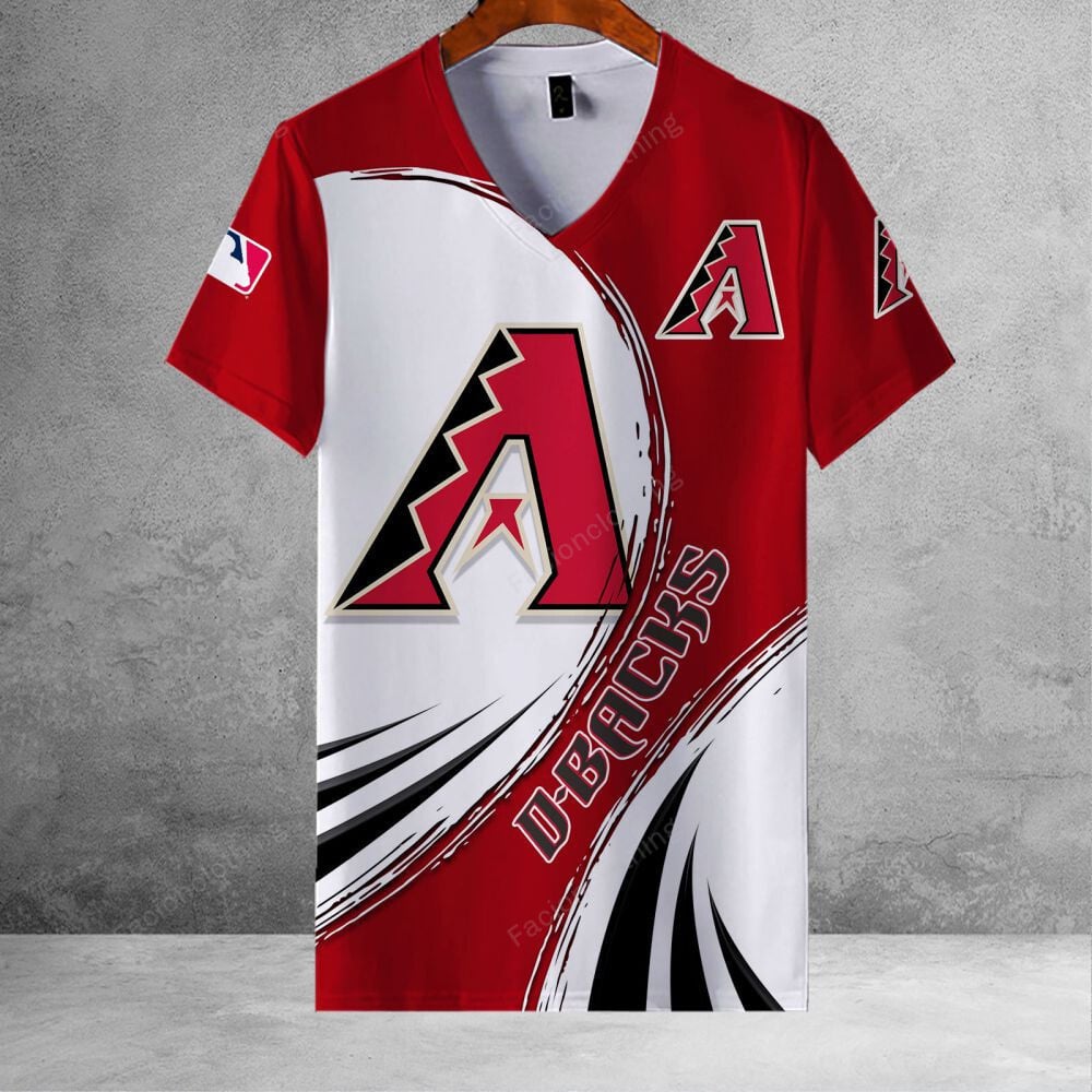 Sportswearmerch Arizona Diamondbacks MLB Personalized V-neck Women T-shirt For Fan