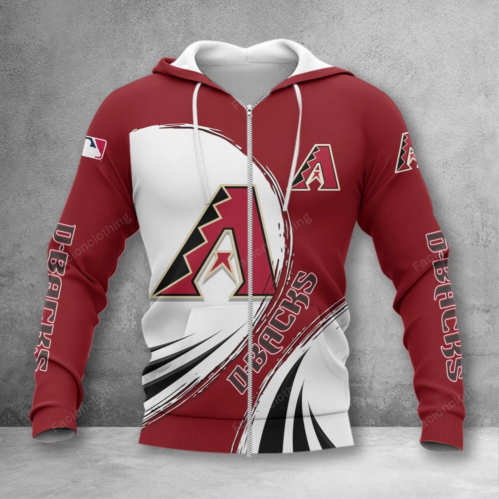 Sportswearmerch Arizona Diamondbacks MLB Personalized Zip Hoodie For Fan