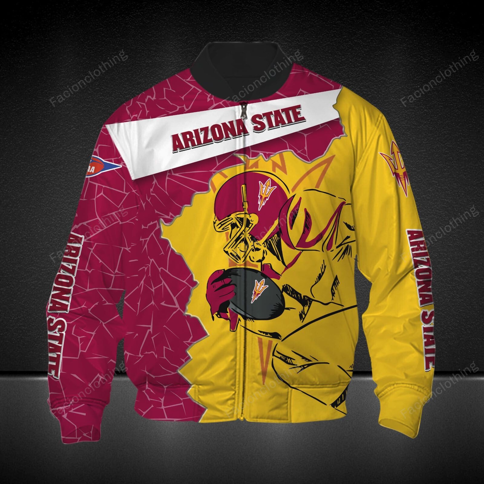 Sportswearmerch Arizona State Sun Devils NCAA football Personalized Bomber Jacket For Fan