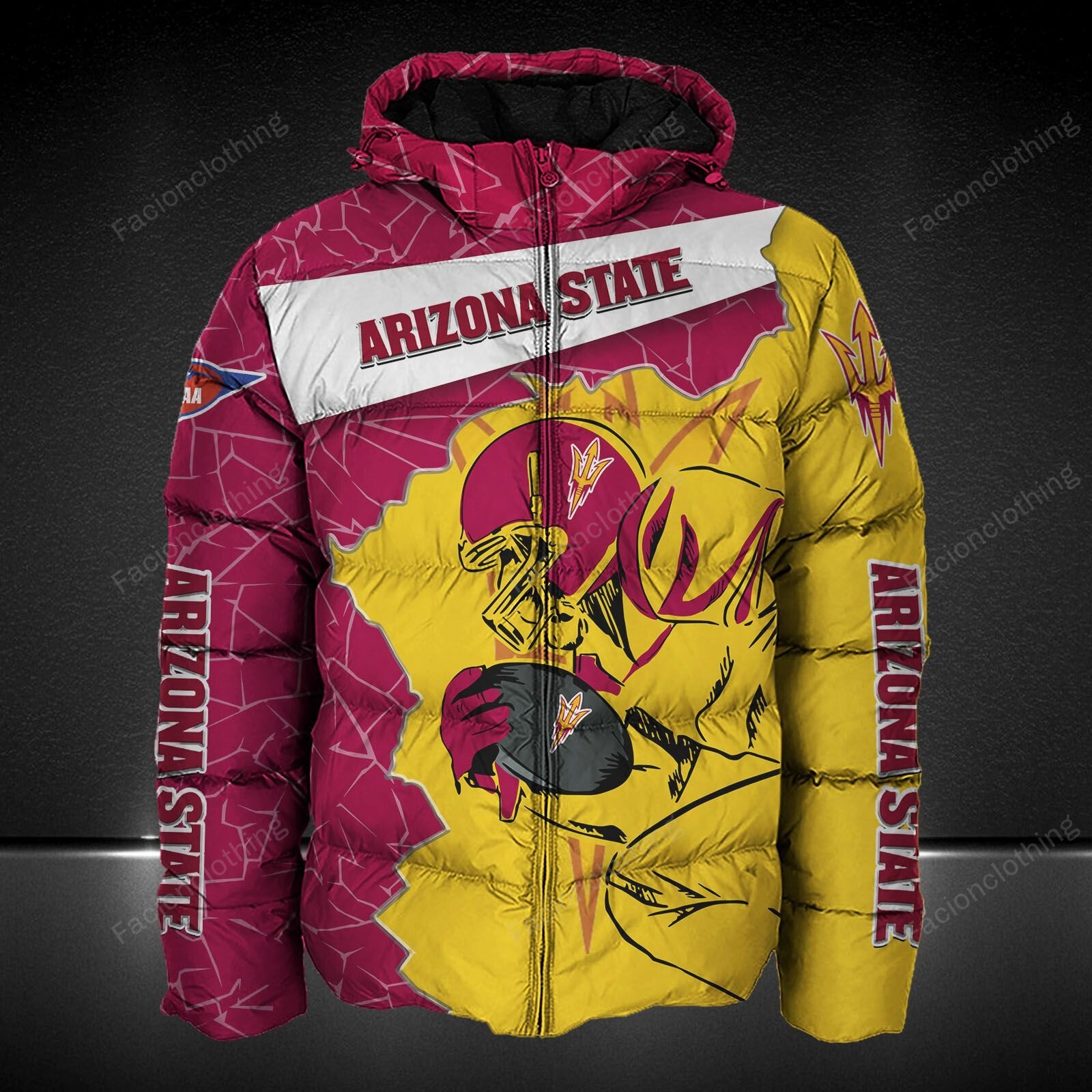 Sportswearmerch Arizona State Sun Devils NCAA football Personalized Puffer Jacket For Fan
