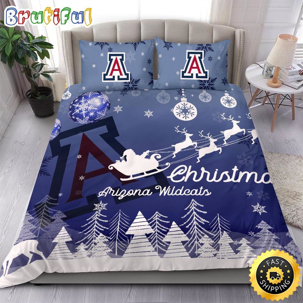 Sportswearmerch Arizona Wildcats NCAA Christmas Bedding Sets For Fan