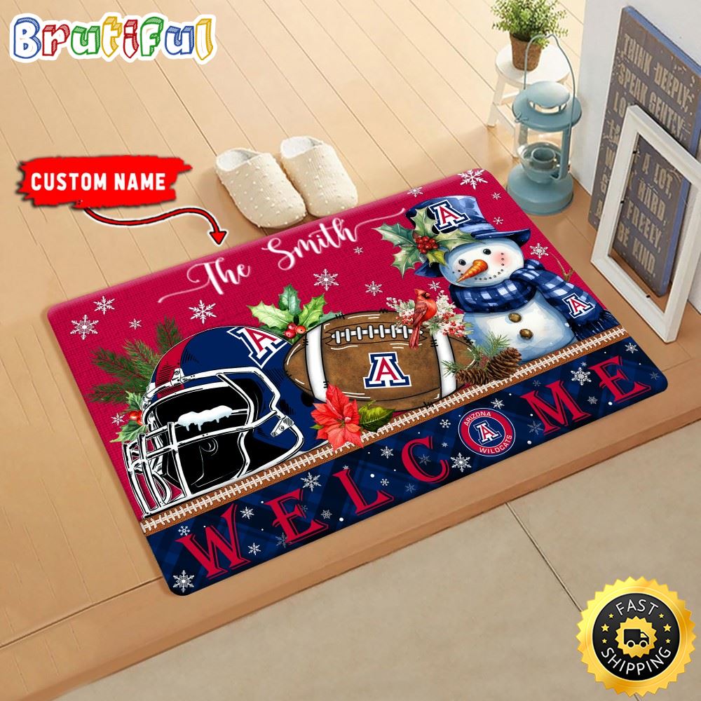 Sportswearmerch Arizona Wildcats NCAA Christmas Doormat For Fan