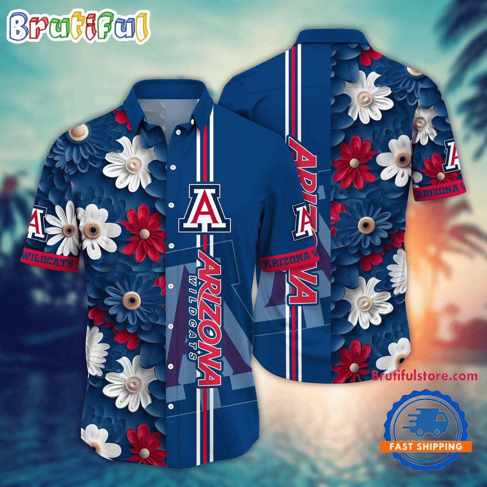 Sportswearmerch Arizona Wildcats NCAA Flower Summer Personalized Hawaiian Shirt For Fan