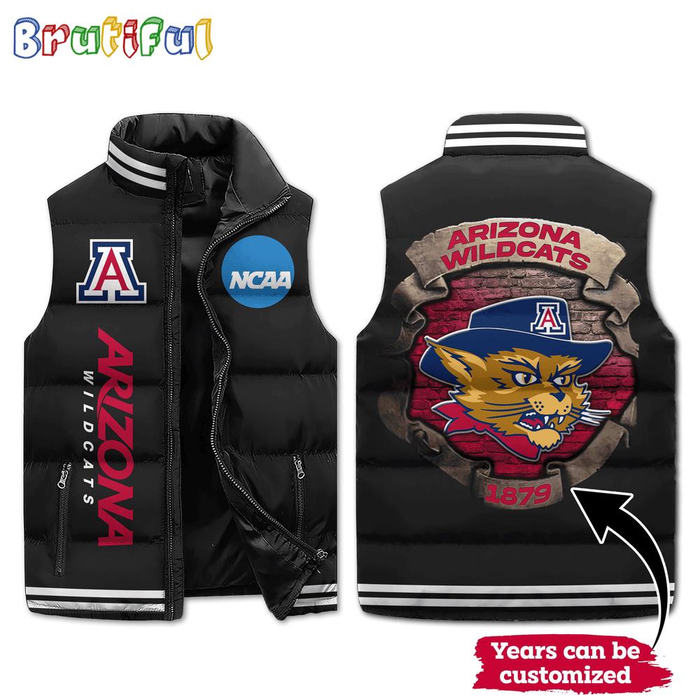 Sportswearmerch Arizona Wildcats NCAA Sleeveless Puffer Jacket For Fan