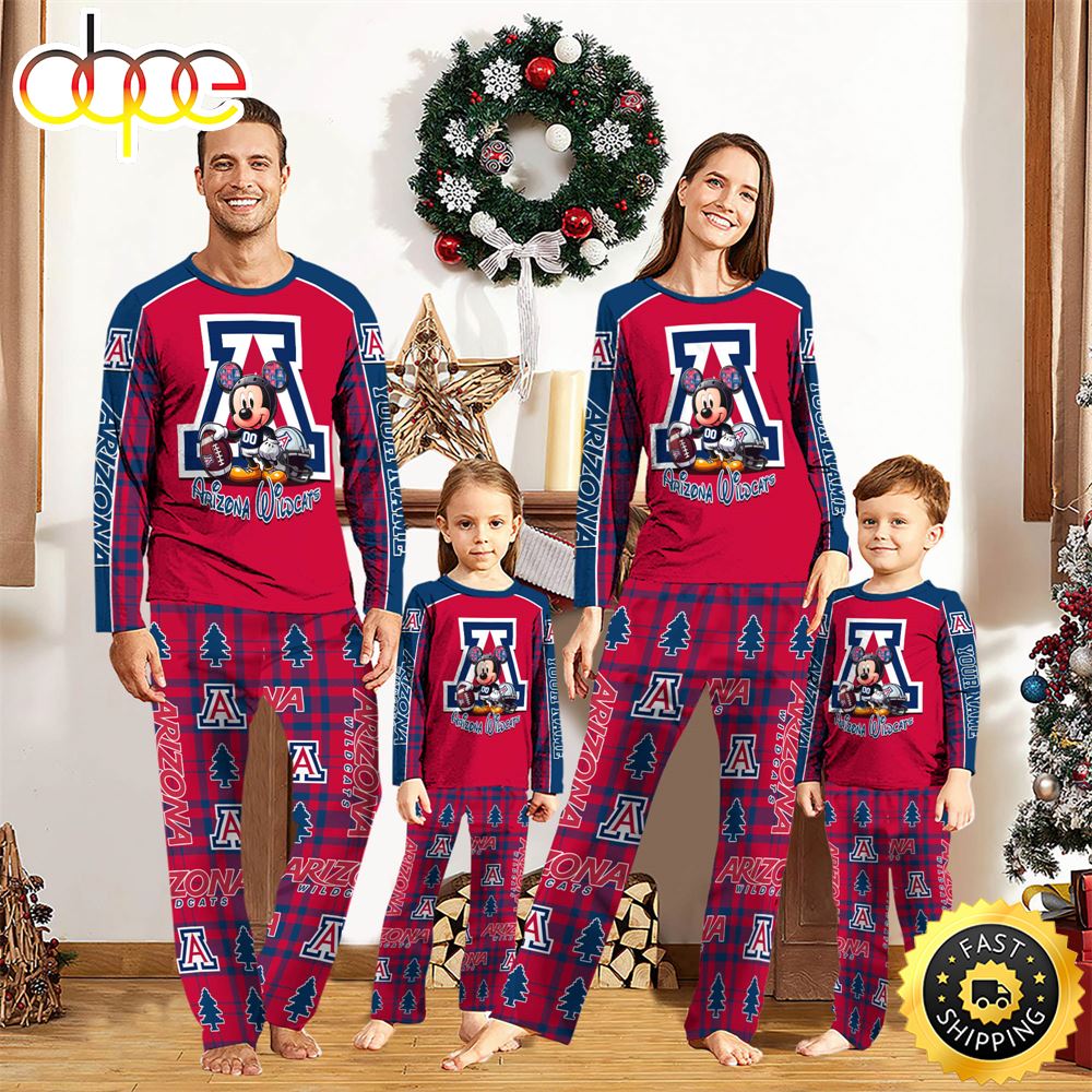 Sportswearmerch Arizona Wildcats NCAA x Mickey Mouse Personalized Pajamas Family For Fan