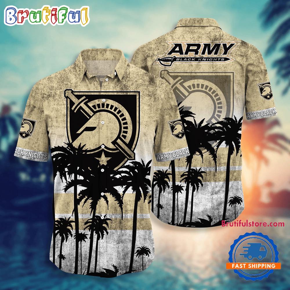 Sportswearmerch Army Black Knights NCAA Palm Tree Summer Beach Personalized Hawaiian Shirt For Fan