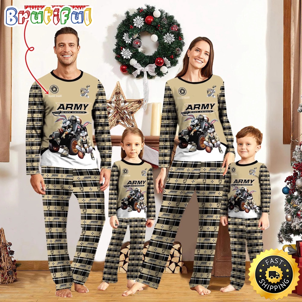 Sportswearmerch Army Black Knights NCAA Personalized Pajamas Family For Fan
