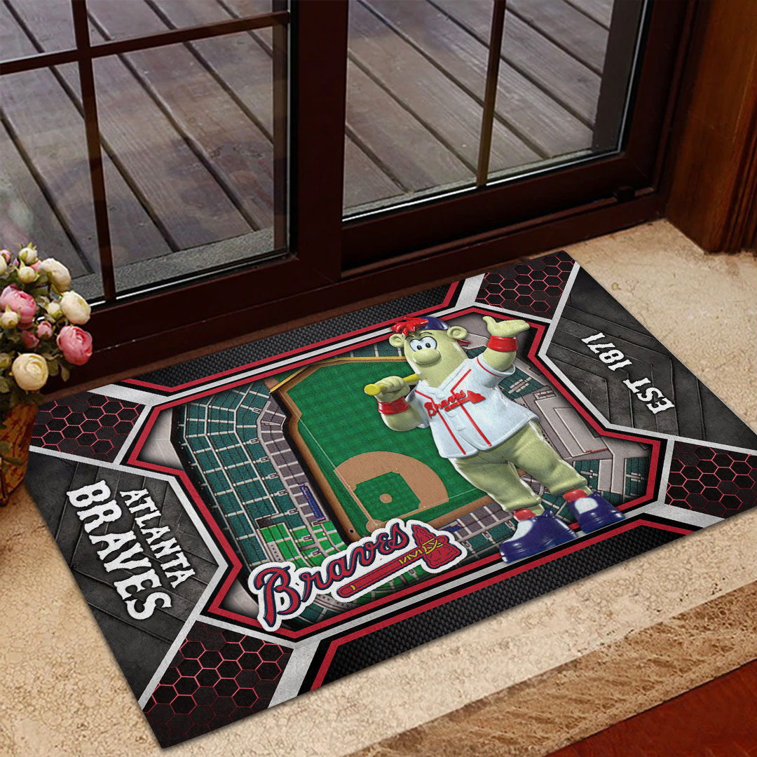 Sportswearmerch Atlanta Braves MLB Custom Doormat For Fan