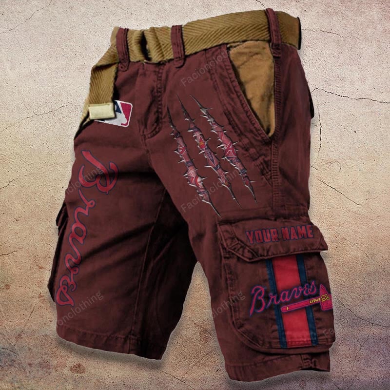 Sportswearmerch Atlanta Braves MLB Denim Short For Fan