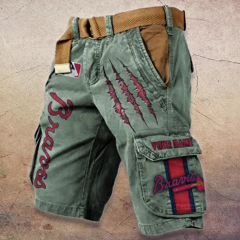 Sportswearmerch Atlanta Braves MLB Denim Short For Fan