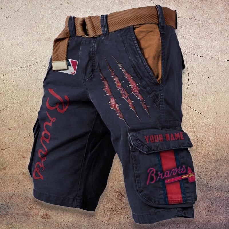 Sportswearmerch Atlanta Braves MLB Denim Short For Fan