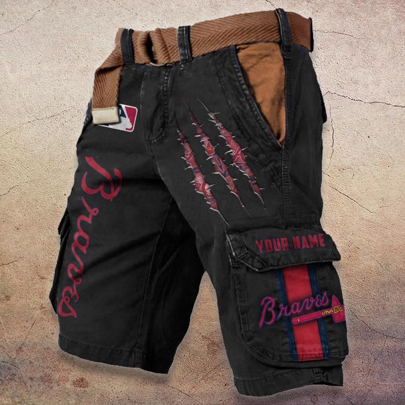 Sportswearmerch Atlanta Braves MLB Denim Short For Fan