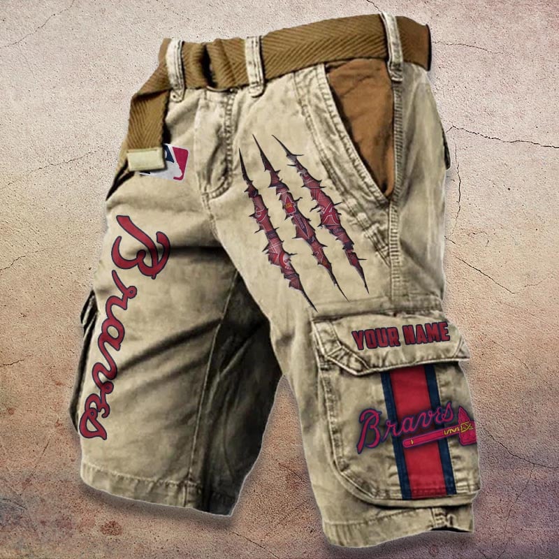 Sportswearmerch Atlanta Braves MLB Denim Short For Fan