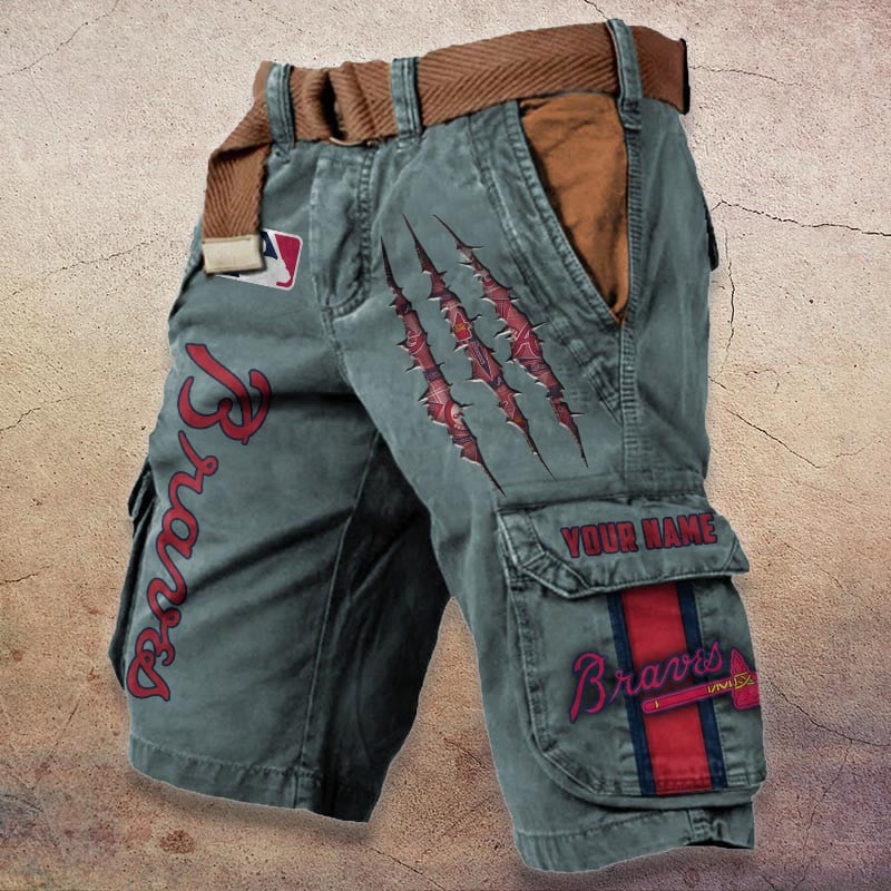 Sportswearmerch Atlanta Braves MLB Denim Short For Fan
