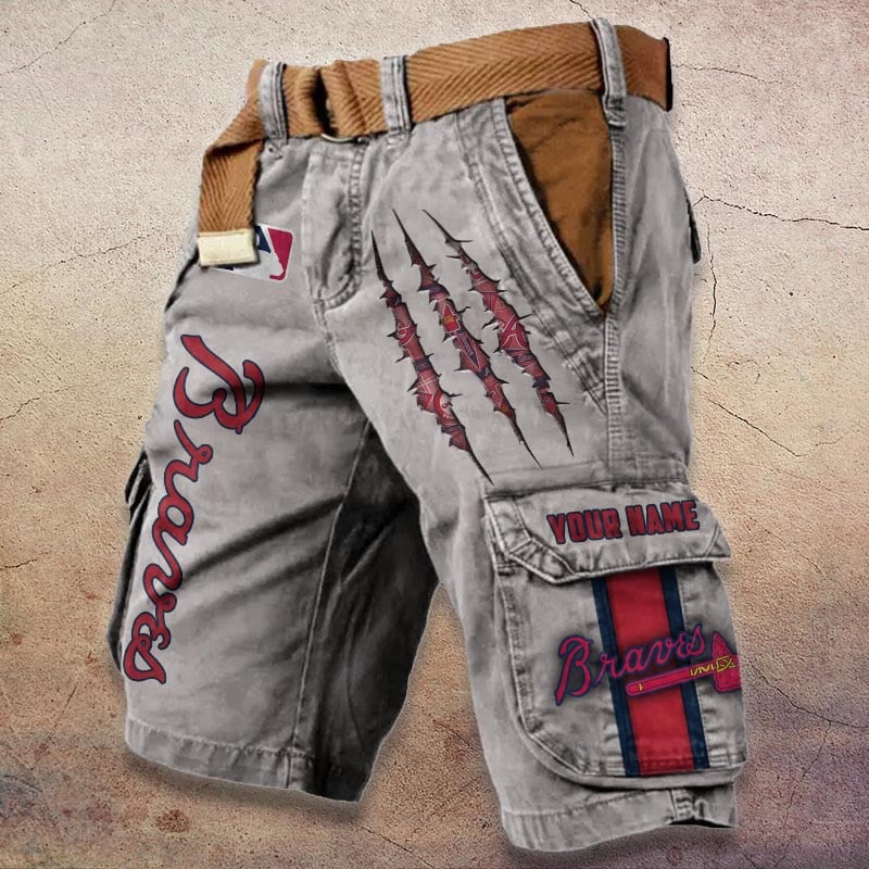 Sportswearmerch Atlanta Braves MLB Denim Short For Fan