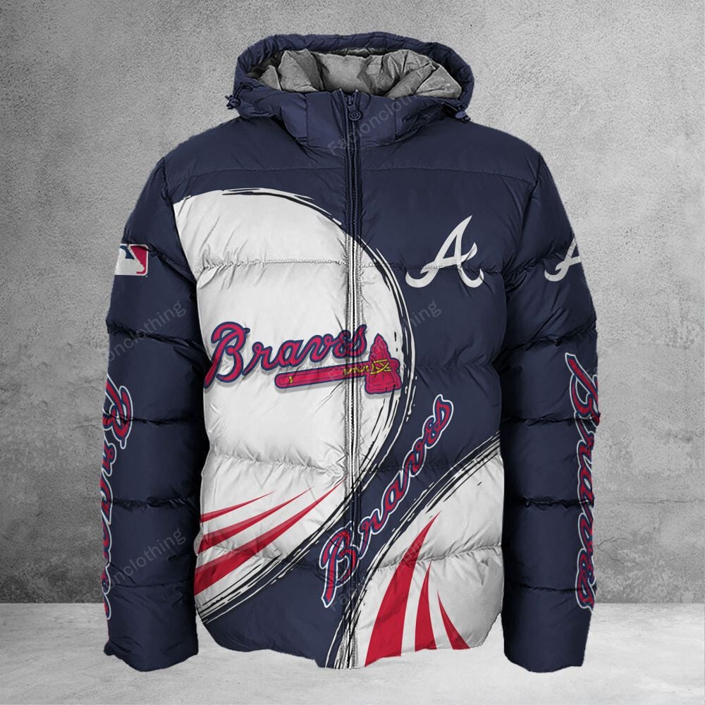 Sportswearmerch Atlanta Braves MLB Personalized Puffer Jacket For Fan