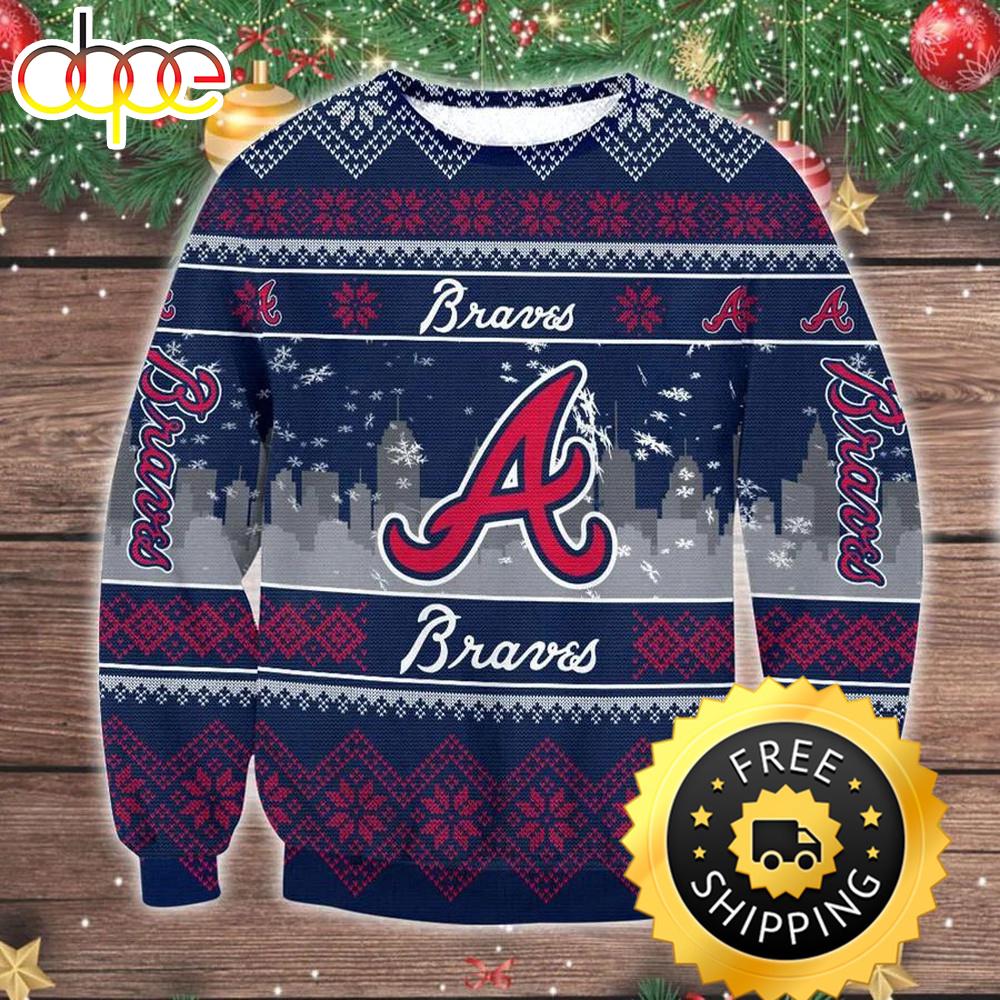 Sportswearmerch Atlanta Braves MLB Ugly Christmas Sweater For Fan