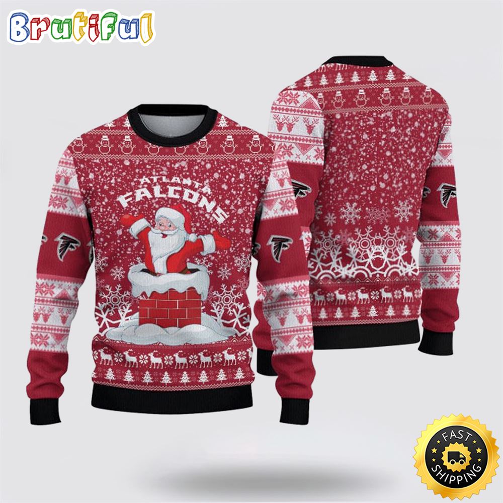 Sportswearmerch Atlanta Falcons NFL And Santa Claus Christmas Sweater For Fan