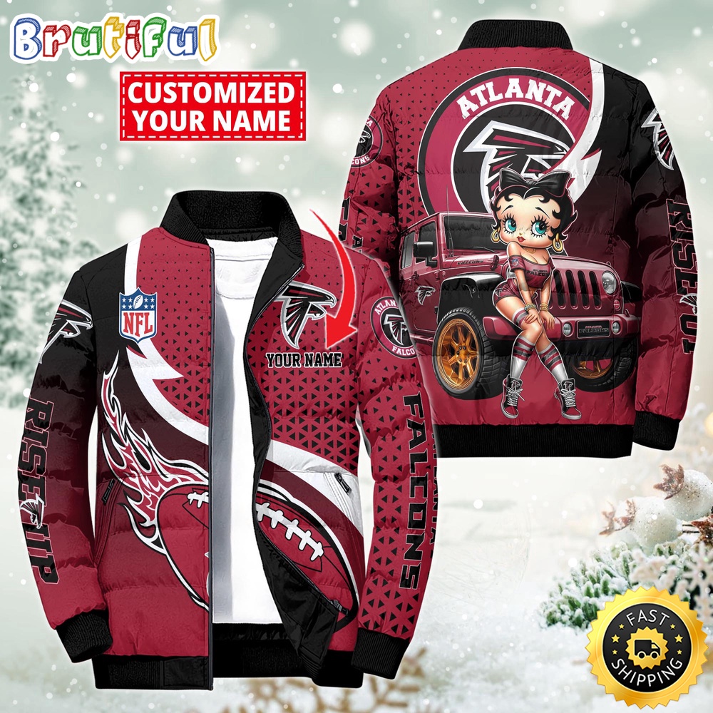 Sportswearmerch Atlanta Falcons NFL Betty Boop Puffer Jacket For Fan