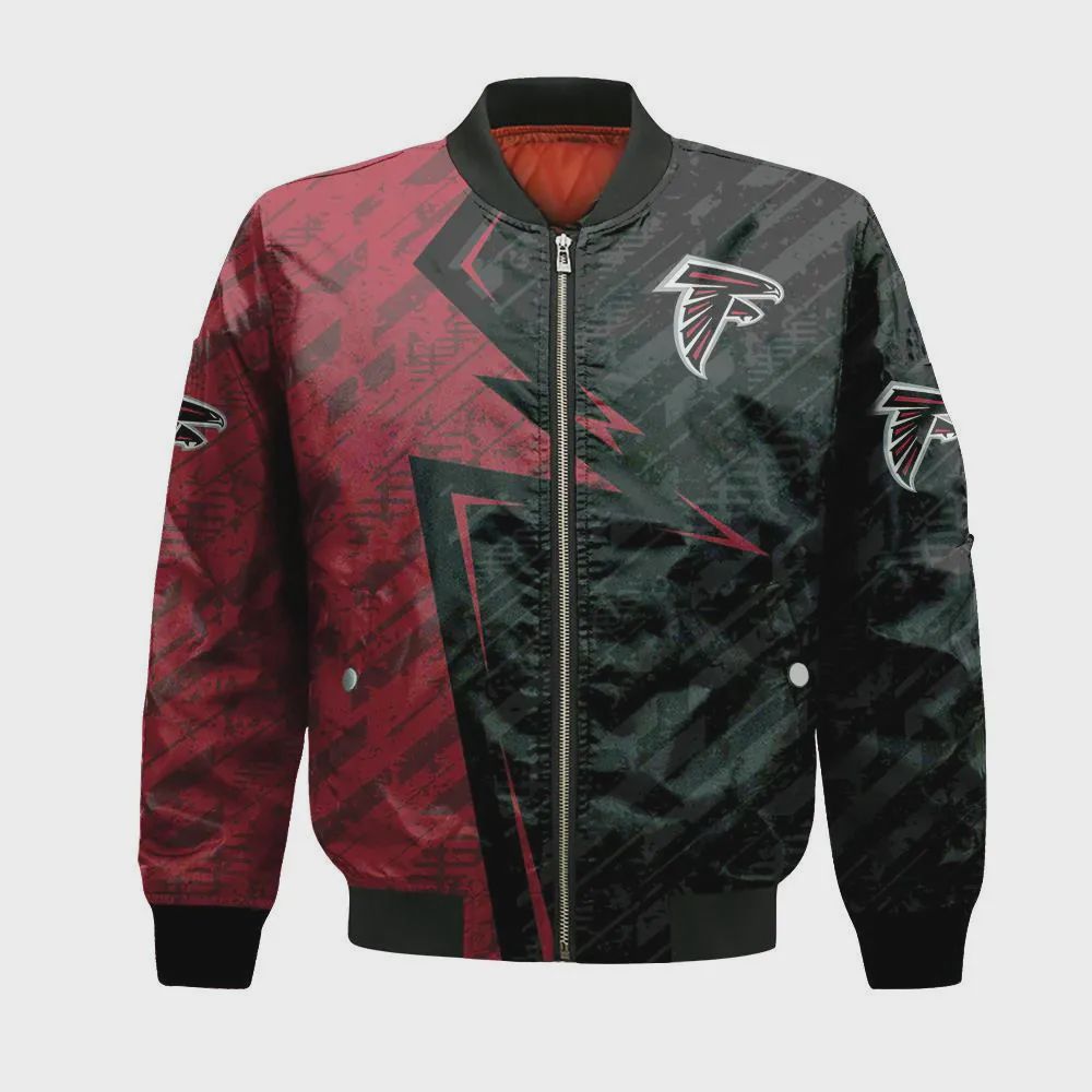 Sportswearmerch Atlanta Falcons NFL Bomber Jacket Abstract Pattern For Fan