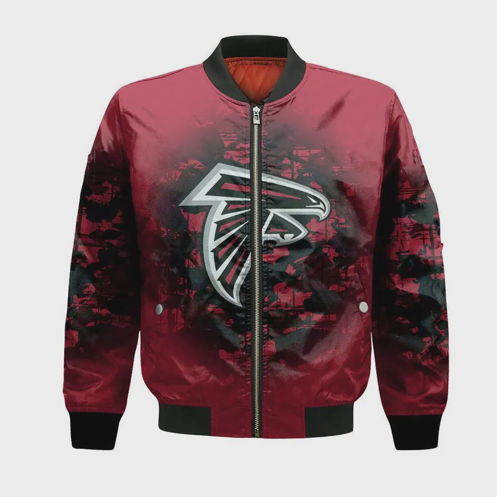 Sportswearmerch Atlanta Falcons NFL Bomber Jacket Camouflage Vintage For Fan