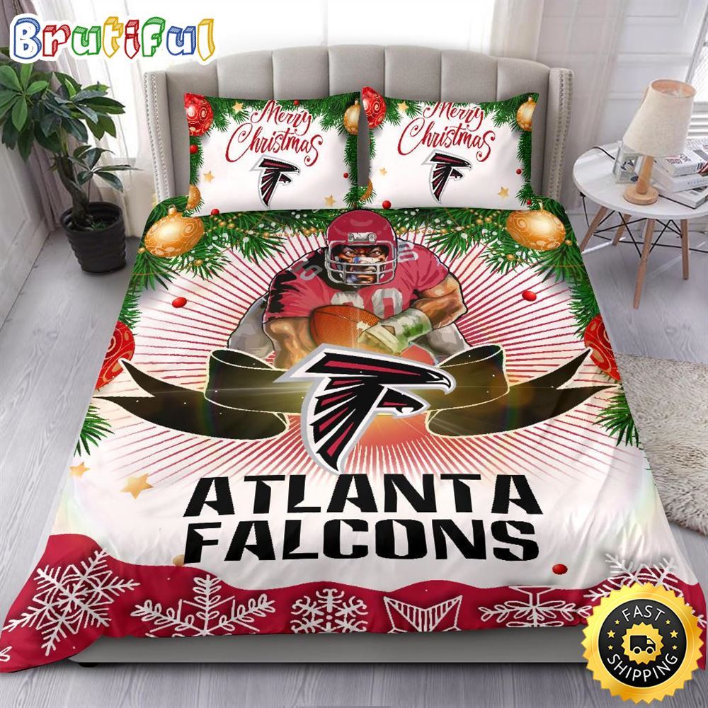 Sportswearmerch Atlanta Falcons NFL Christmas Bedding Sets Merry For Fan