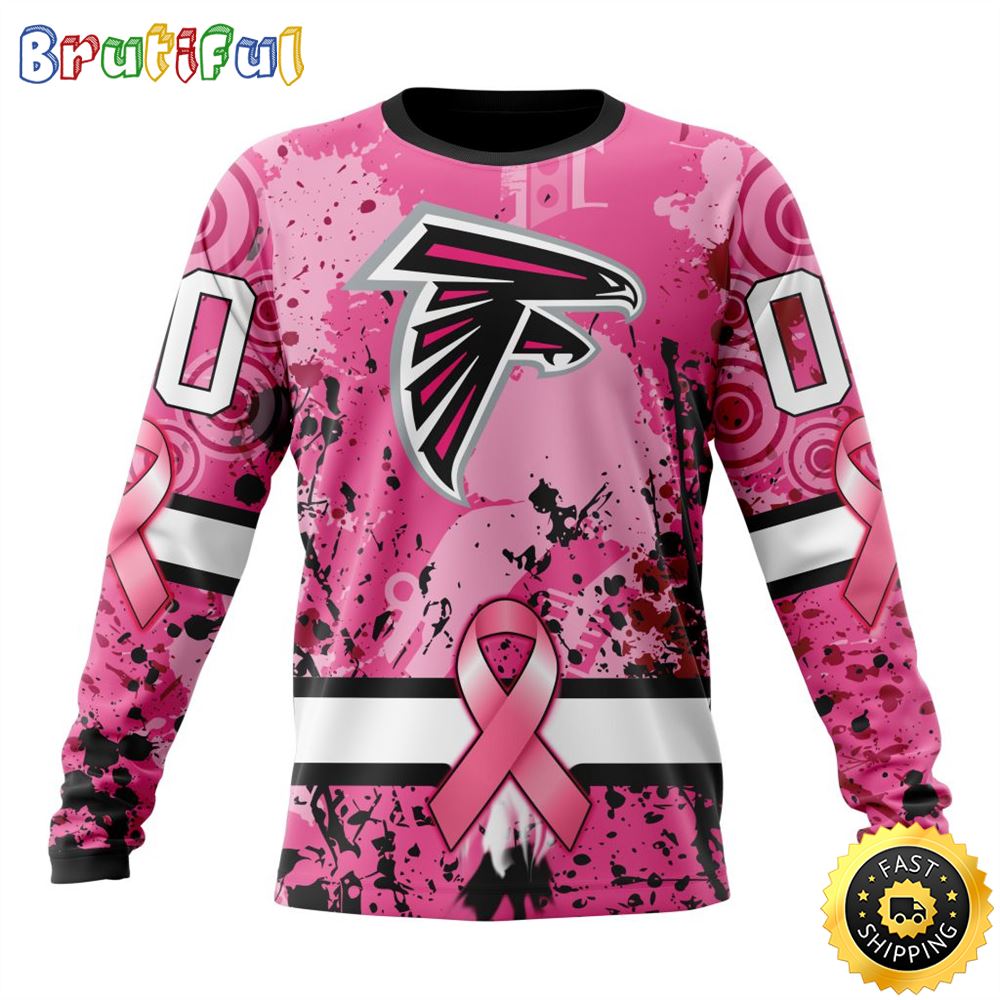 Sportswearmerch Atlanta Falcons NFL Crewneck Breast Cancer Personalized Sweater For Fan