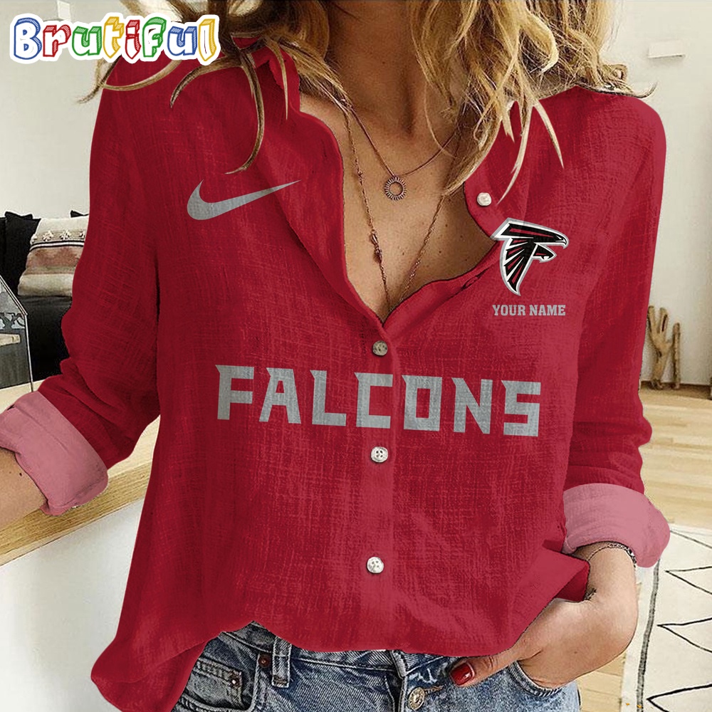 Sportswearmerch Atlanta Falcons NFL Custom Women's Casual Shirt For Fan