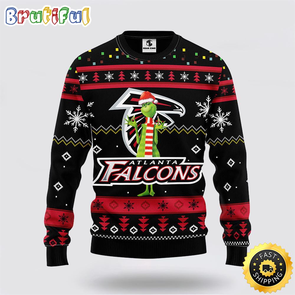 Sportswearmerch Atlanta Falcons NFL Funny Grinch Ugly Christmas Sweater For Fan
