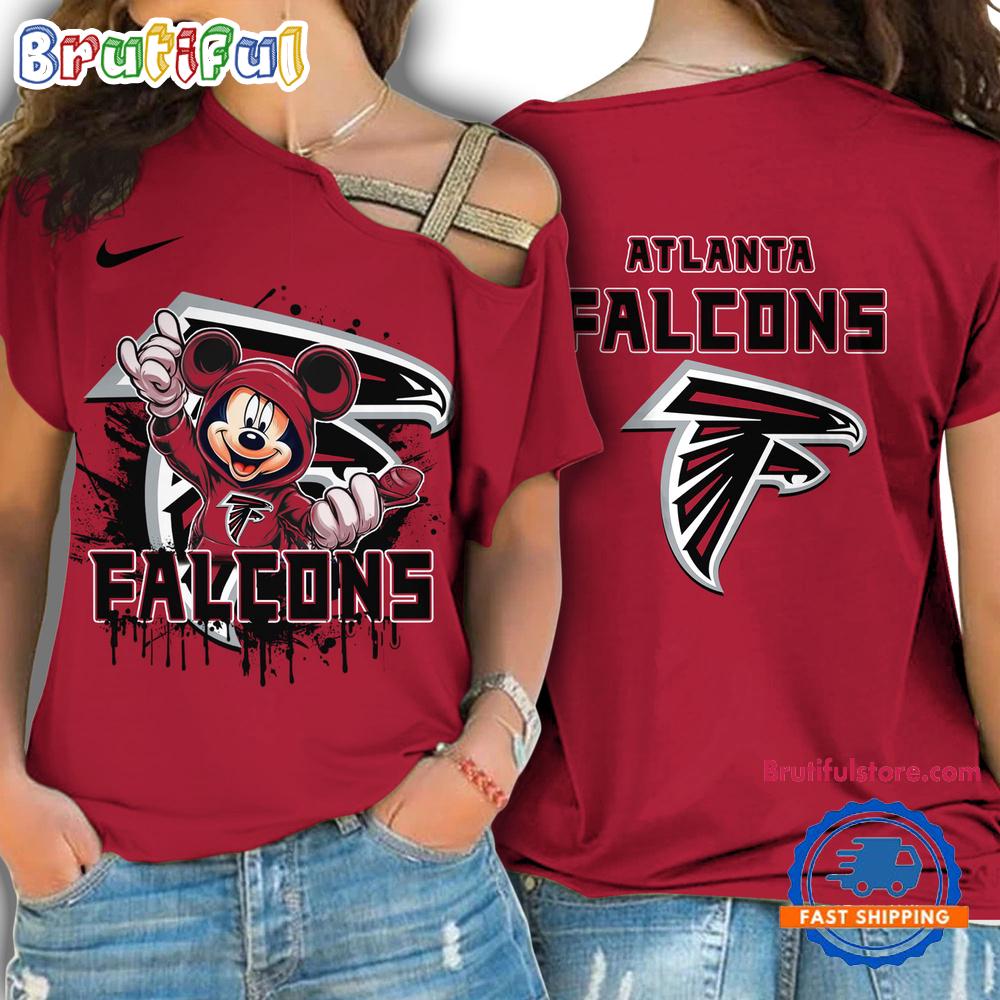 Sportswearmerch Atlanta Falcons NFL Mickey Mouse Strapless Sleeve Short For Fan