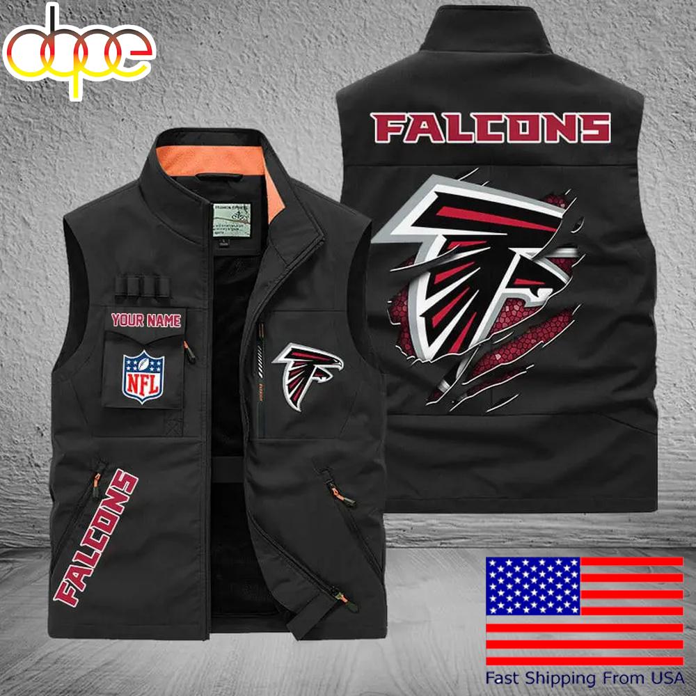 Sportswearmerch Atlanta Falcons NFL On Back Personalized Pocket Vest For Fan