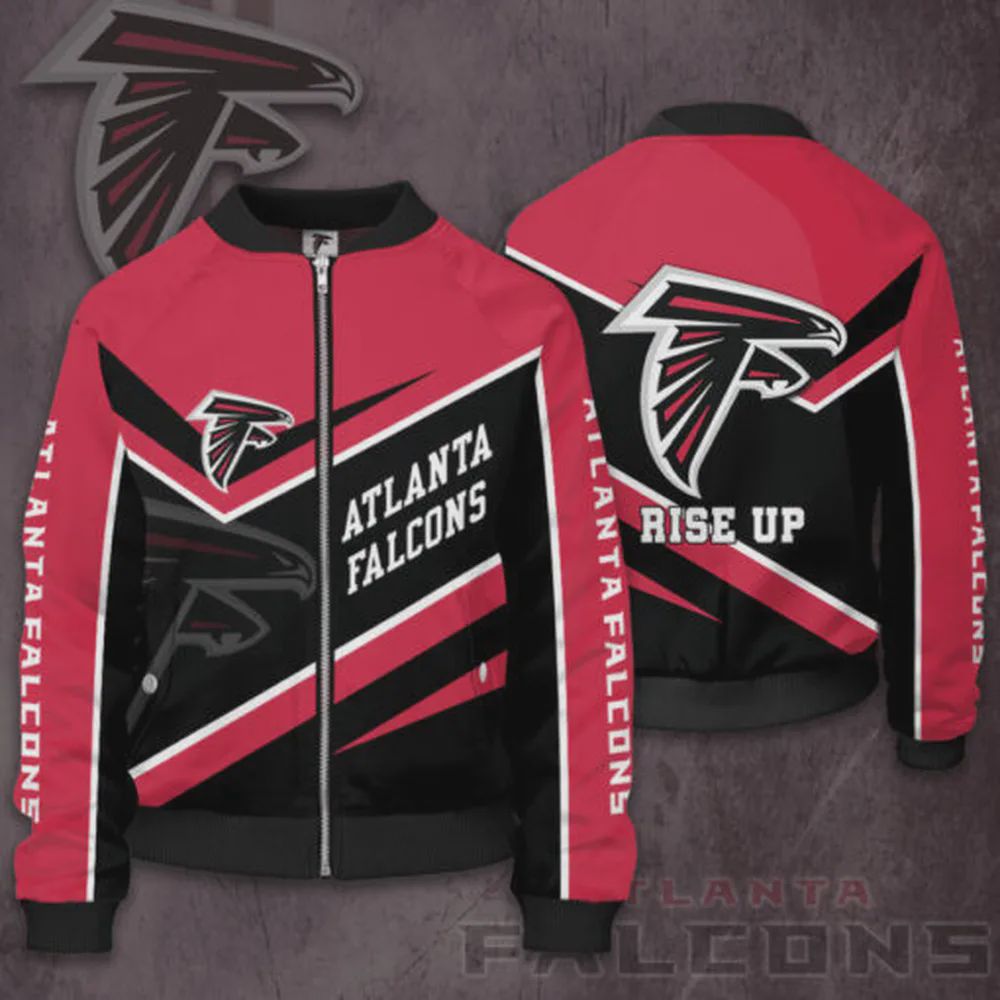 Sportswearmerch Atlanta Falcons NFL Pattern Bomber Jacket For Fan