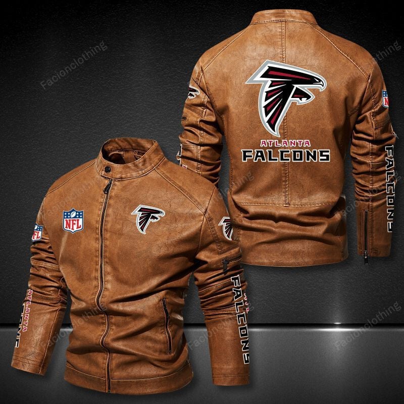 Sportswearmerch Atlanta Falcons NFL Personalized Leather Bomber For Fan