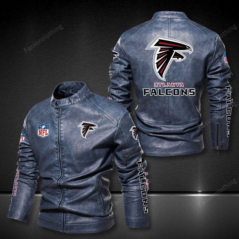 Sportswearmerch Atlanta Falcons NFL Personalized Leather Bomber For Fan