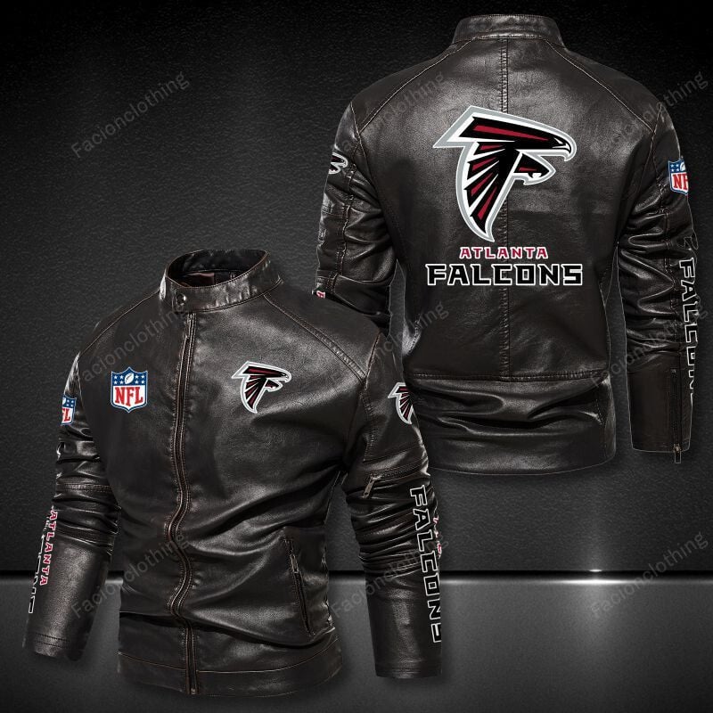 Sportswearmerch Atlanta Falcons NFL Personalized Leather Bomber For Fan